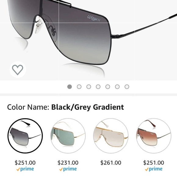 Ray-Ban Unisex's RB3697 Wings II Square Shield Black Sunglasses - Picture 3 of 3